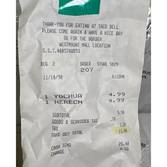 Taco Bell Talking Chihuahua Plush Toy In Original Packaging & Receipt Free Tacos - Picture 5 of 7